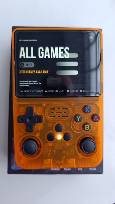 Sistema Handheld retro de Linux do consola R36S tela de um IPS de 3,5