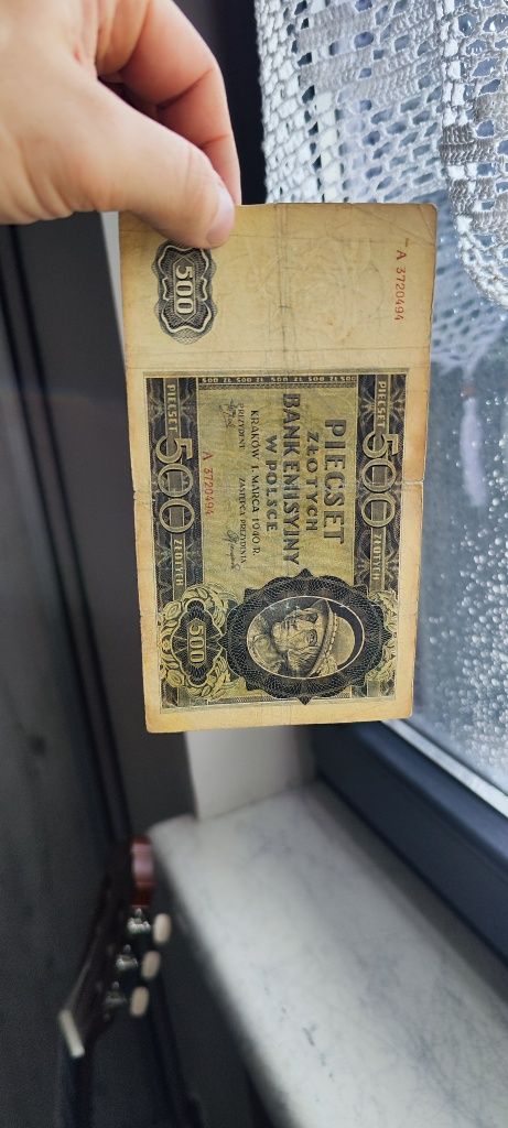 Banknot 500 zł 1940 tzw Góral