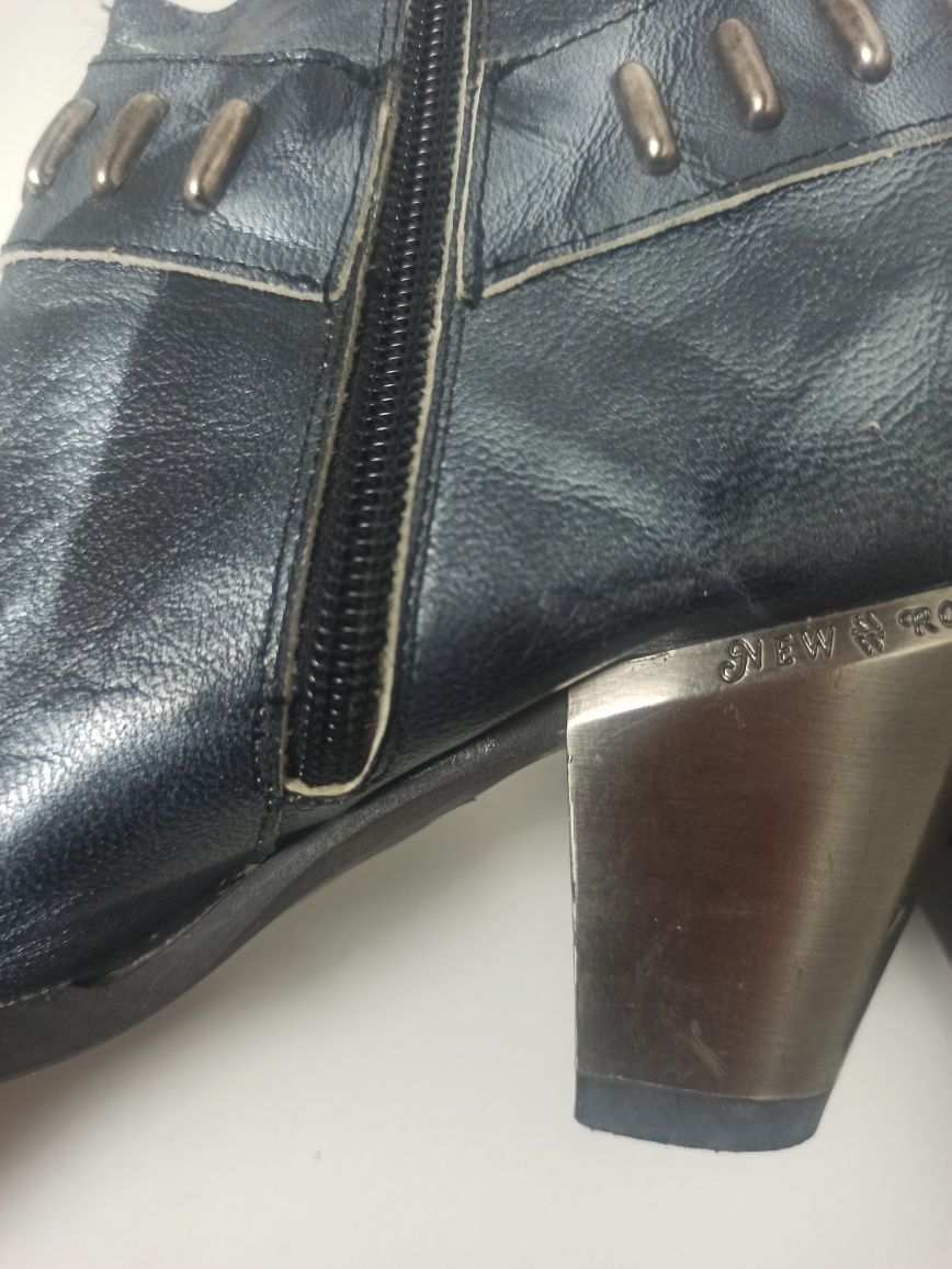 New Rock Avant Garde Ankle Boots Futuristic Buty Skórzane