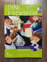 Podręcznik New Inspiration 3 MACMILLAN + Płyta, do języka angielskiego
