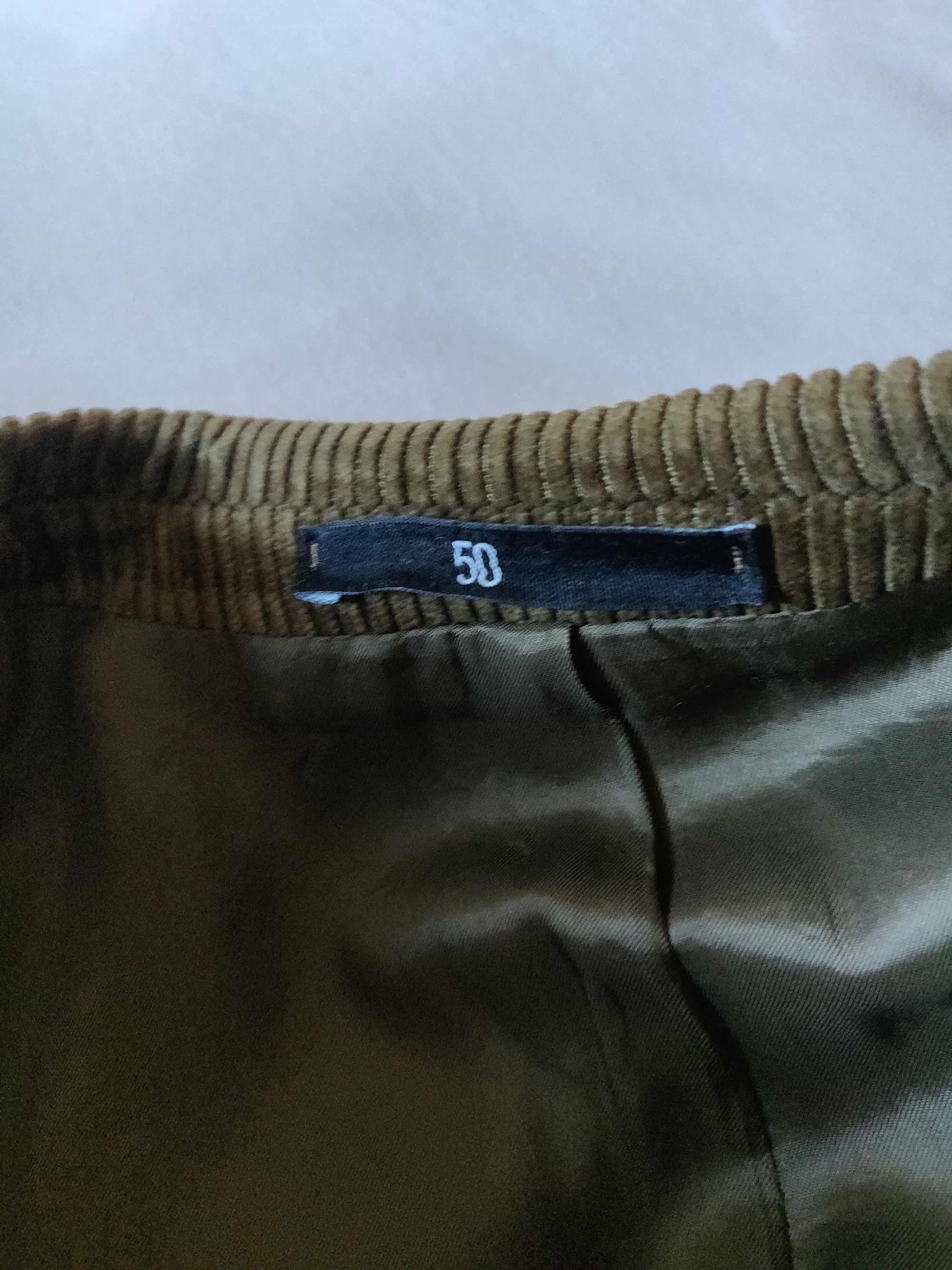 Blazer castanho/caqui, em bombazine da Giovanni Galli