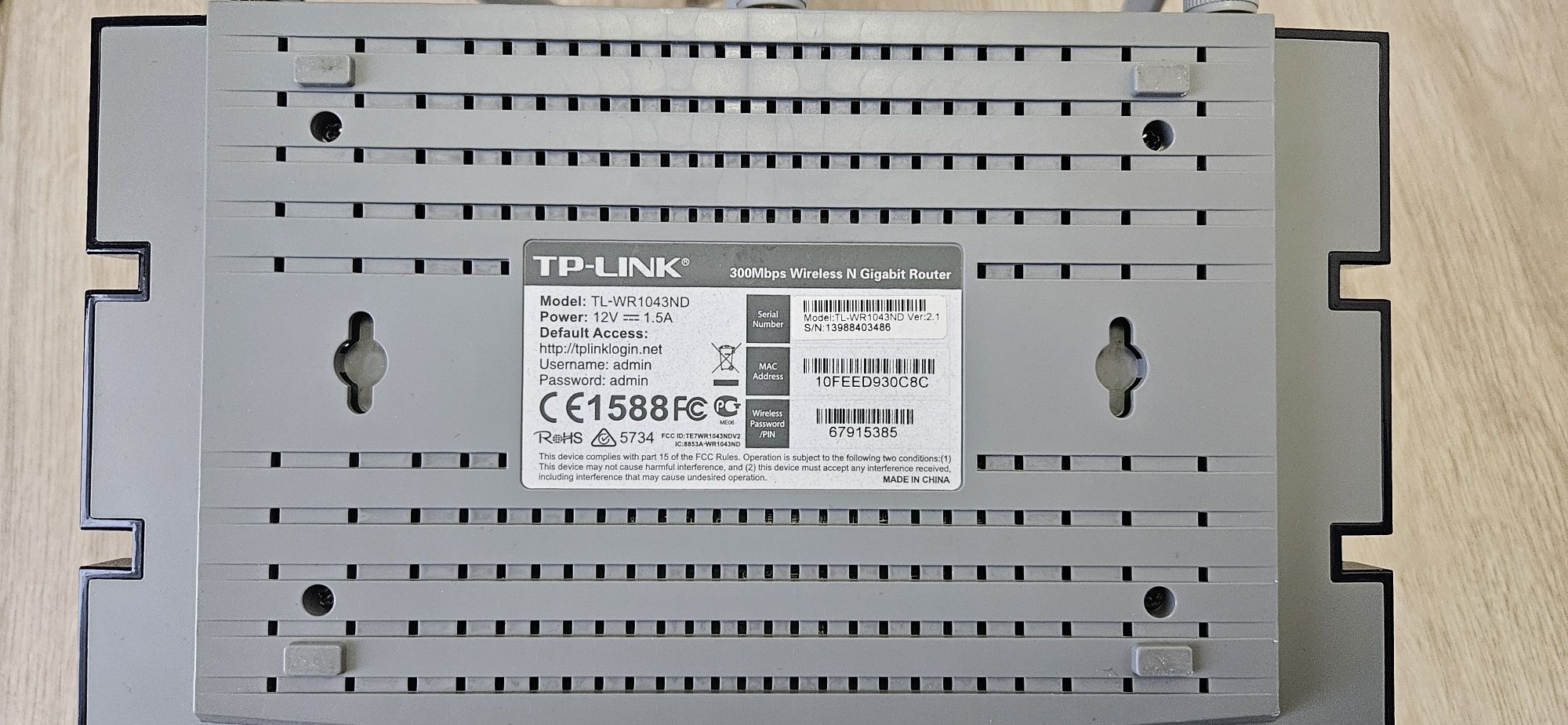Router Tp-link TL-WR1043ND ver 2.1 openWrt