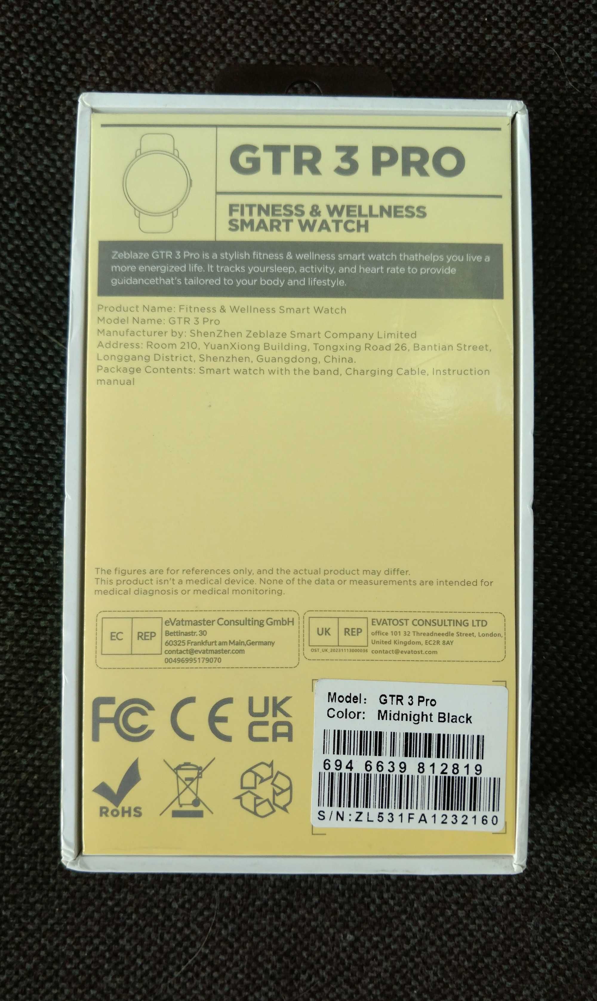 Zeblaze GTR 3 Pro. Чёрные смарт часы, Smart watch + защитные стёкла