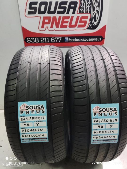 2 pneus semi novos 225-50r17 michelin - oferta dos portes