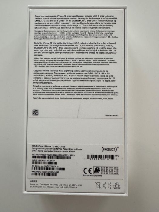 iPhone 12,128gb czerwony