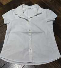 Biała koszula bluzka z krótkim rękawem Cool Club r.110