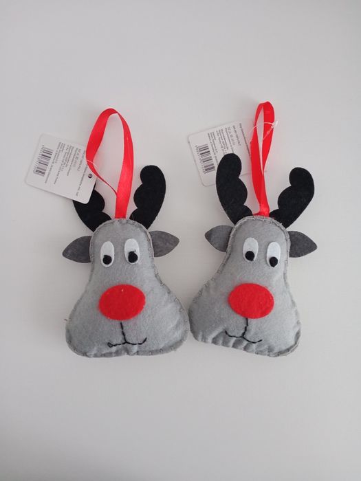 Ozdoby choinkowe z filcu renifer 2 sztuki