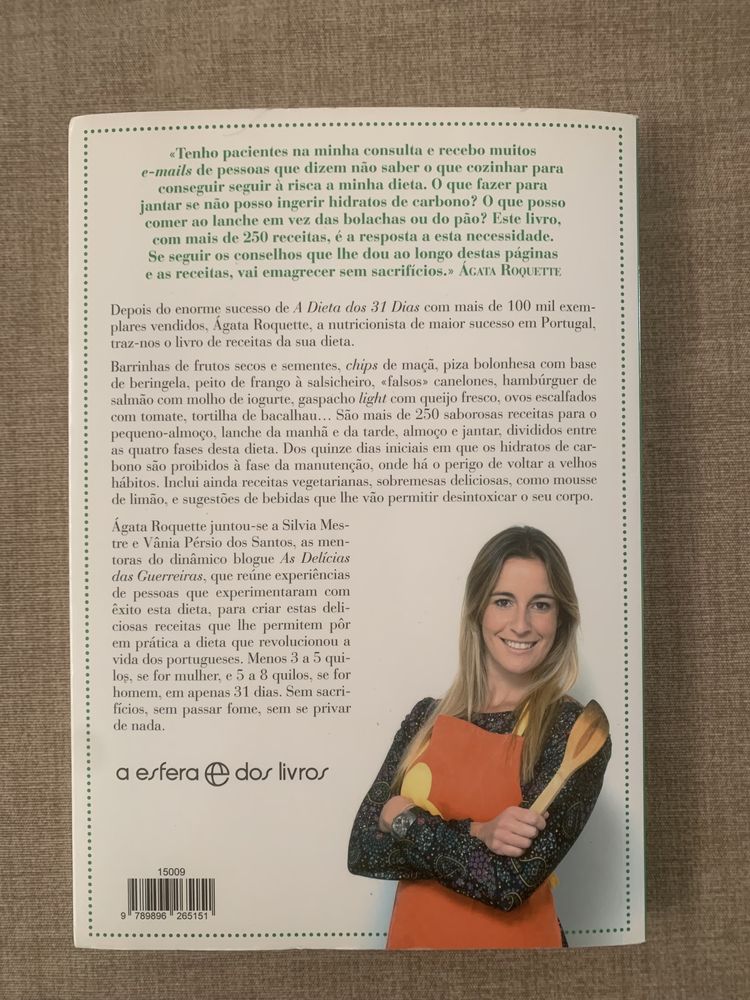 Livro de culinária Dieta 31 Dias, Ágata Roquette