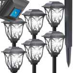 LAMPA Solarna Ogrodowa LED Lampki Solarne Do Ogrodu SŁUPEK 6 sztuk