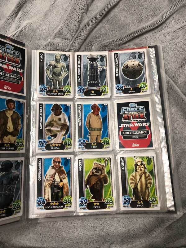 Album kolekcjonerski Star Wars Force Attax wiele kart