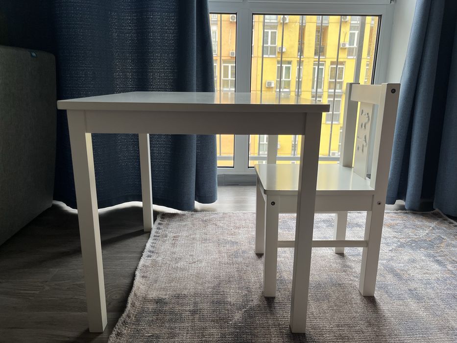 Стіл і стульчик дитячі меблі, білий | IKEA