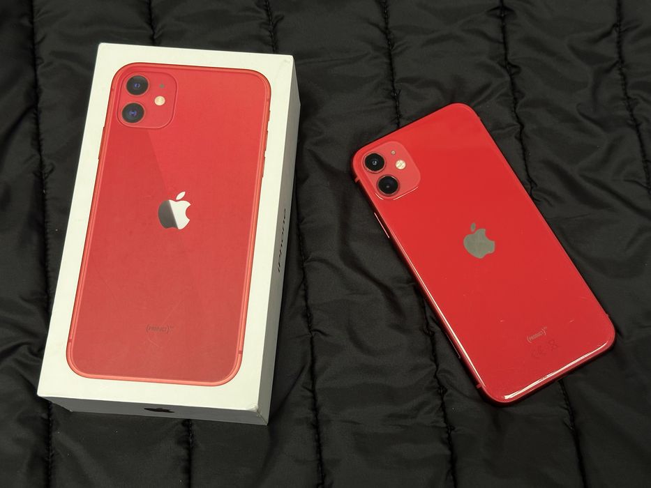 Iphone 11, bateria 100% - Product red, 64gb, nowa bateria.
