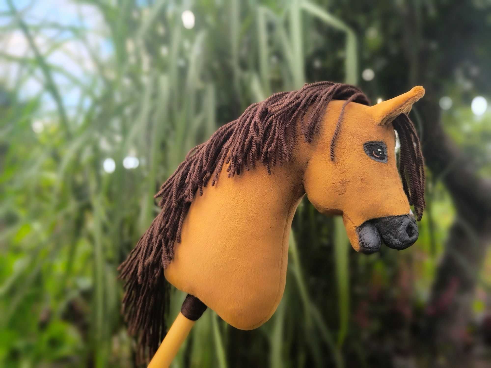 hobby horse mustang kasztanek A4 ogłowie konik na kiju