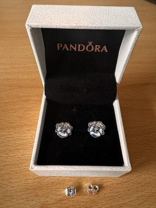 Kolczyki bratki pandora