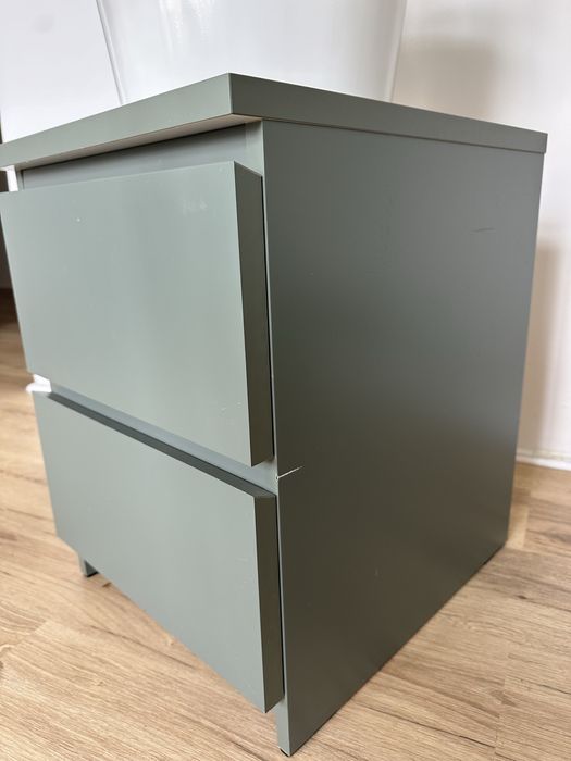 MALM Komoda, 2 szuflady, biały, 40x55 cm