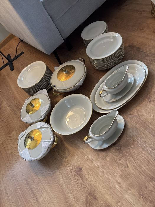 Komplet zastawa obiadowa Bavaria Elfenbein Porzellan