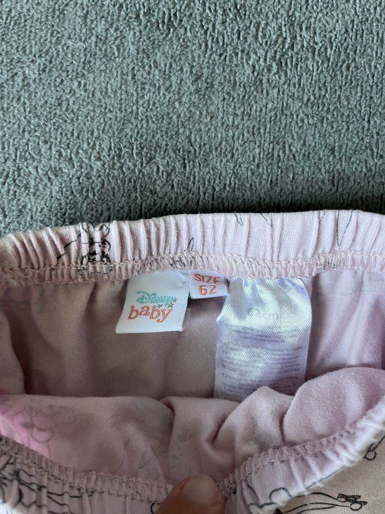Pudrowo różowe legginsy niemowlęce Pepco r.62