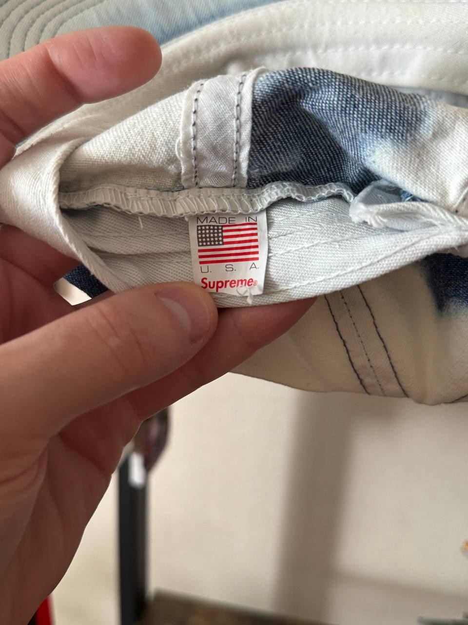 Кепка Supreme Bleached Denim Cloud Hat