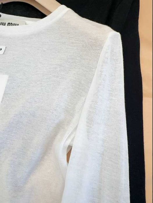 В наличии женский лонгслив MIU MIU , Миу Миу р36 (S) белый цвет