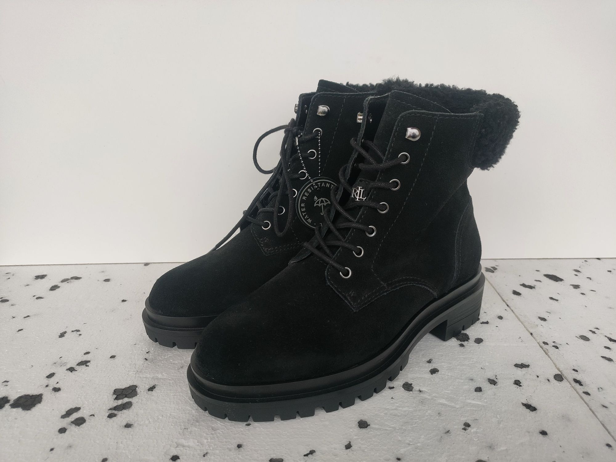 Buty Ralph Lauren trapery skórzane ocieplane r. 35,5 22,5cm