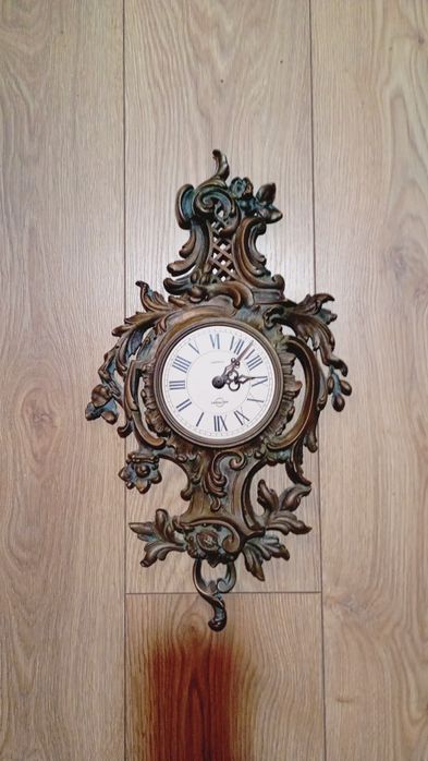 Zegar Metron Antyk zegar wiszący ścienny mosiężny