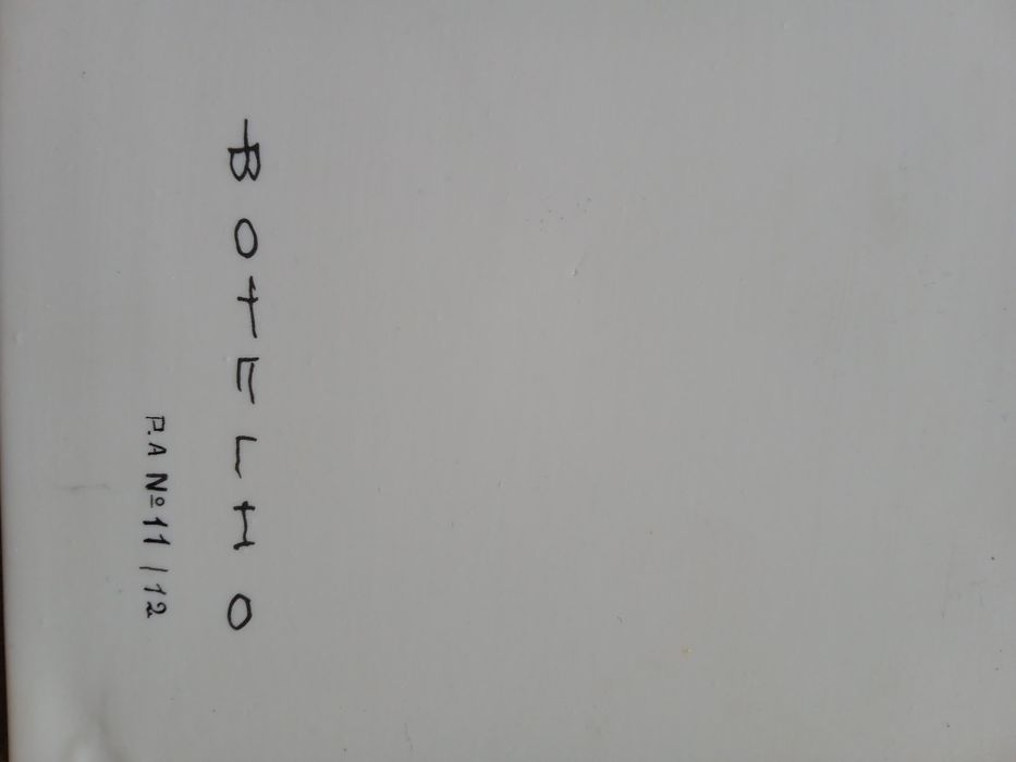 Estampa/pintura a guache Carlos Botelho