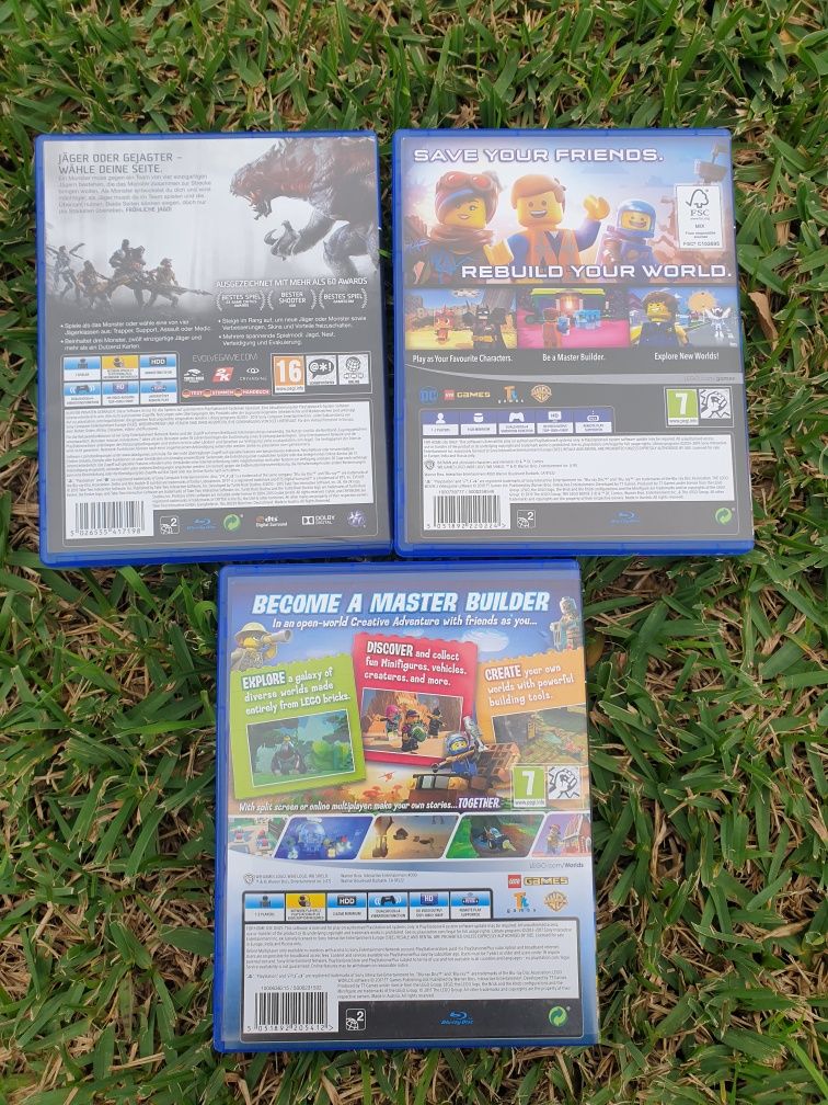 Jogos PS4 - evolve.  Lego movie 2. Lego worlds