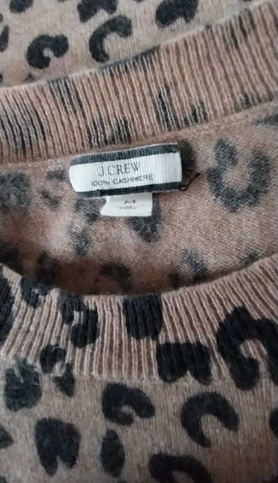 Свитер кашемировый  J.crew  100 % кашемир  леопардовый принт