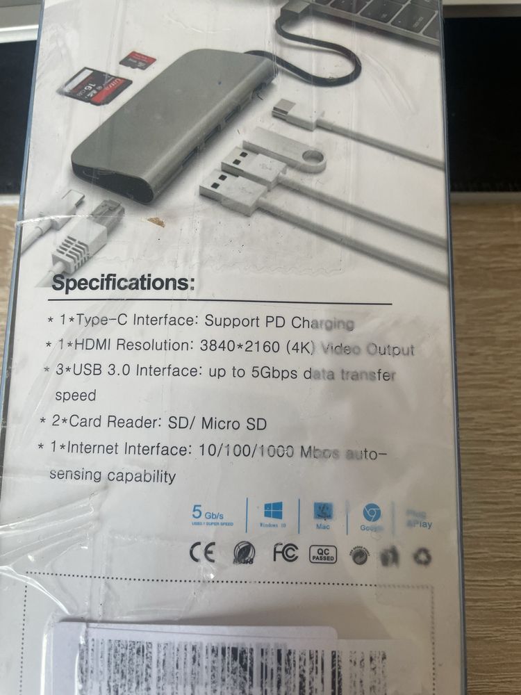 Przejściówka Hub usb c 8 w 1