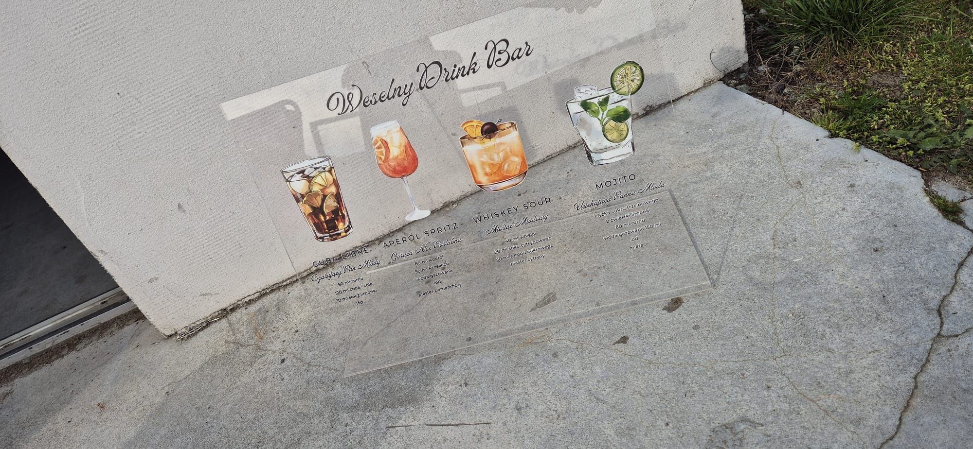 Drink bar tablica szyld wesele, weselny