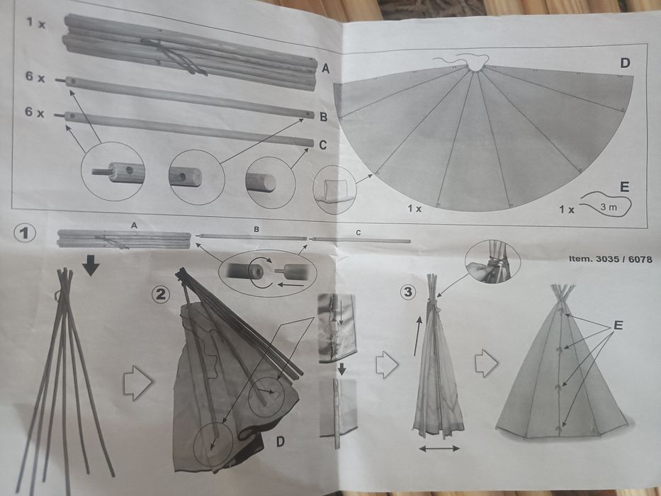 Wigwam tipi namiot Small foot design