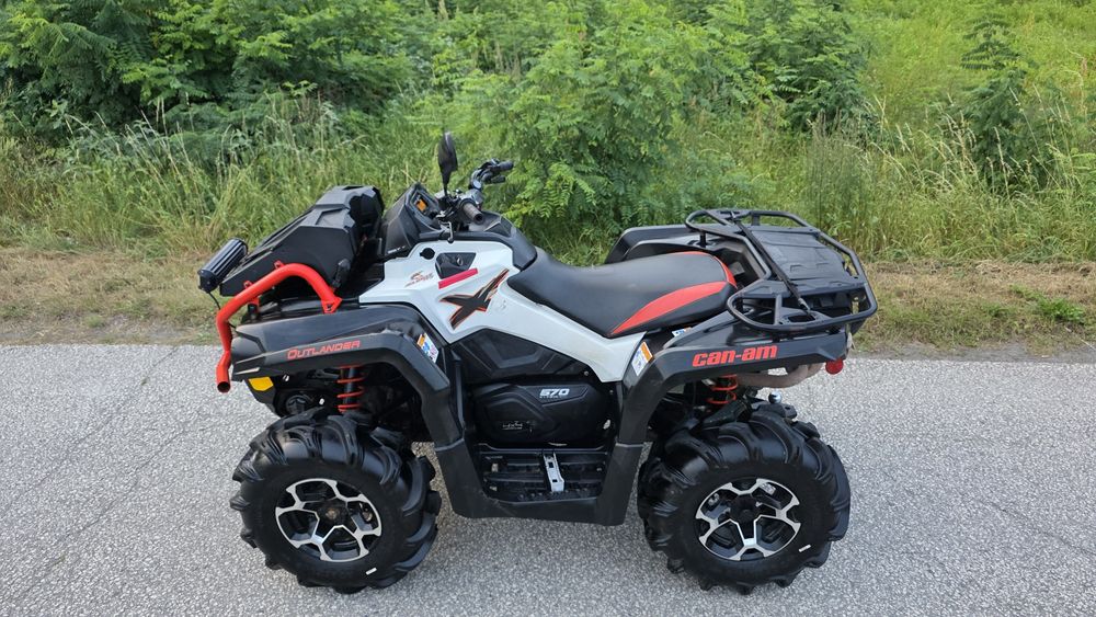 Can am Xmr 570 Outlander Zarejestrowany quad 4x4 pług do śniegu Orgina