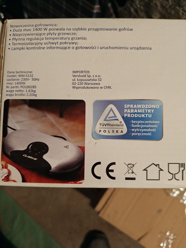 Gofrownica Clarus 1400W