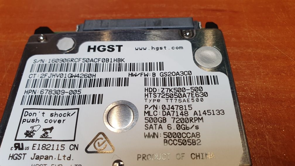 Dysk HDD SATA 500Gb