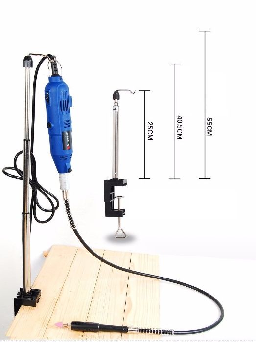 Suporte vertical / mangueira extensão flexível para Dremel e rotativos