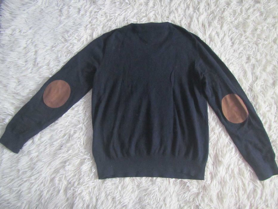 Massimo Dutti.. Dziecięcy, elegancki, granatowy sweterek. 9-10 lat.