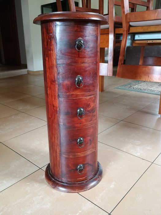 Komoda okrągła lite drewno