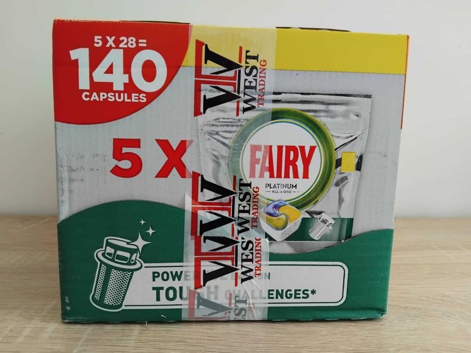 Kapsułki FAIRY Platinum do zmywarki 5x28=140szt  All In One Lemon