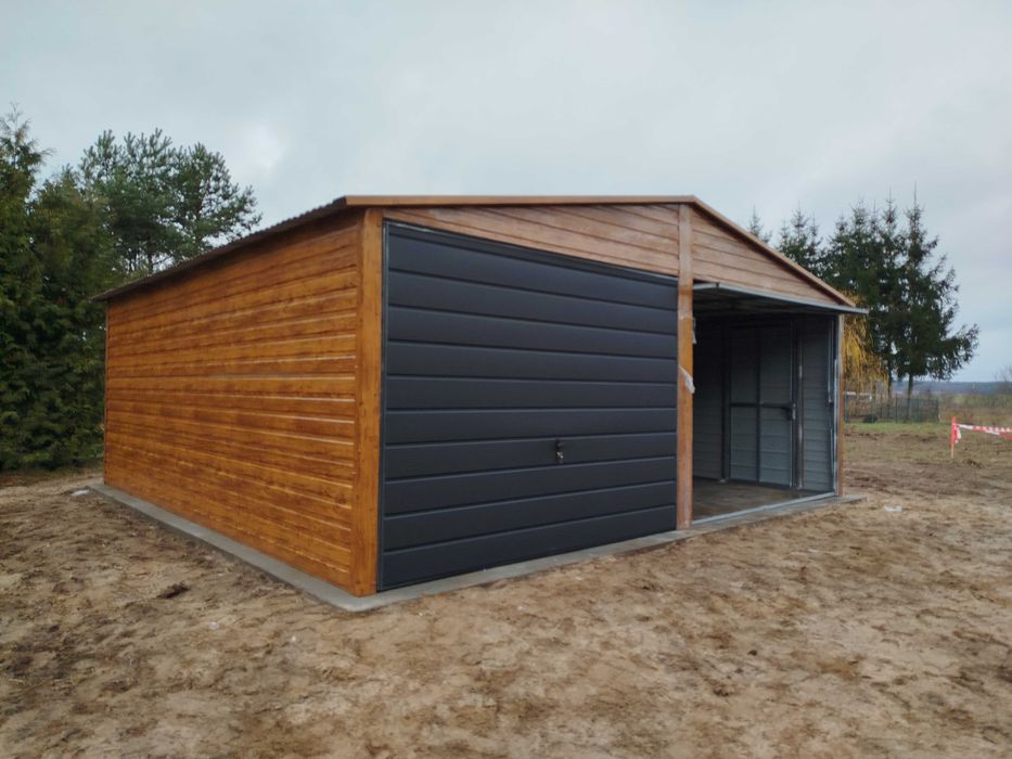 Dwustanowiskowy Garaż GRAFIT Profil Zamknięty 6x5 PROMOCJA o cynk