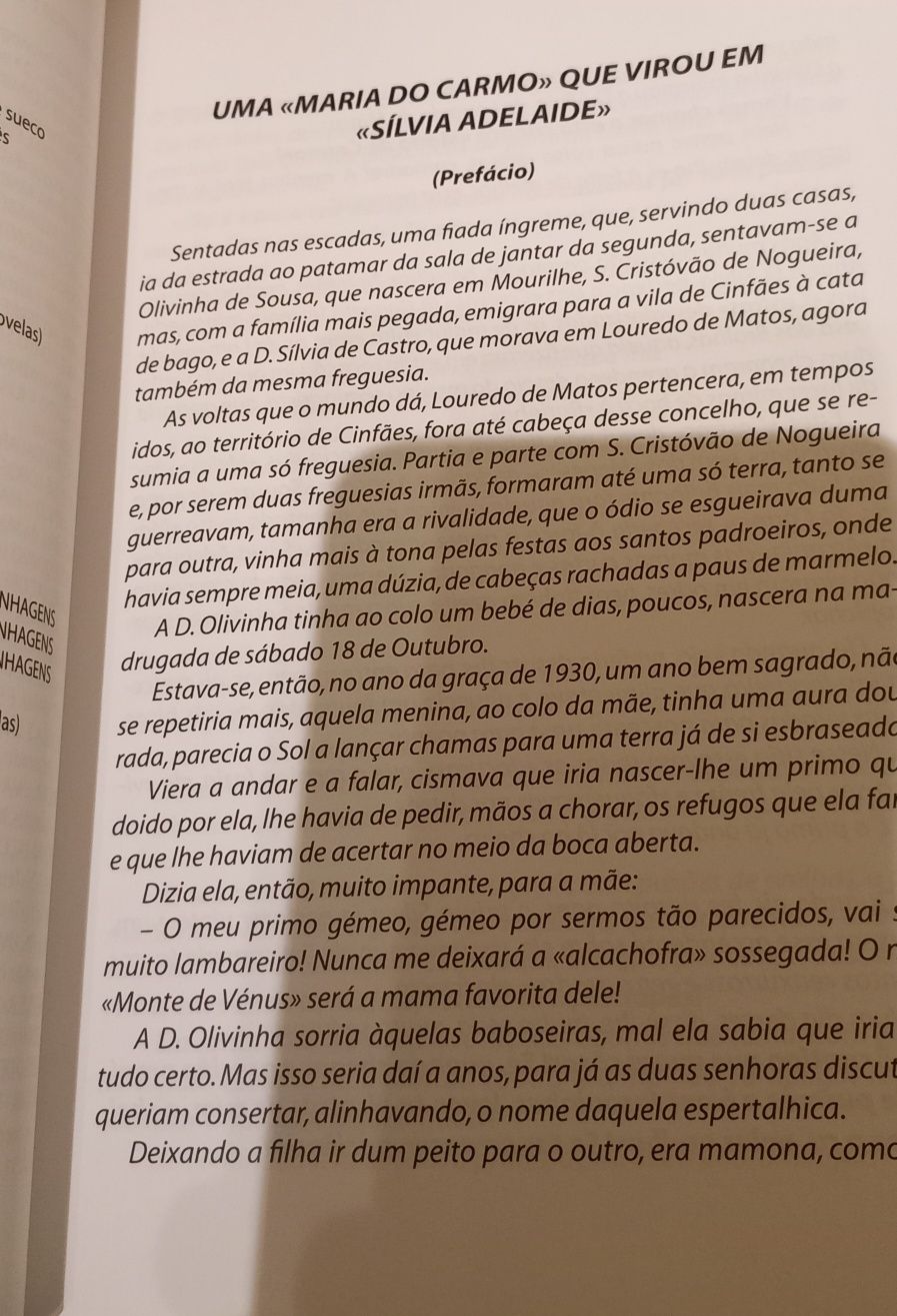 Livro "Maria do Carmo" Estrela de Cinfães, Novela.