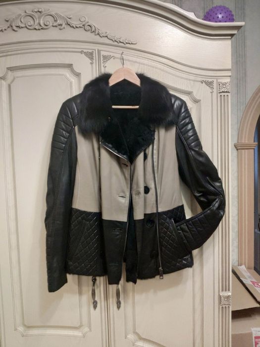 НАТУРАЛЬНА шкіряна куртка дублянка косуха авіатор зимня б/в в ідеалі