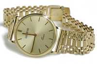 Złoty zegarek z bransoletą męski 14k Geneve mw004y&mbw001y K