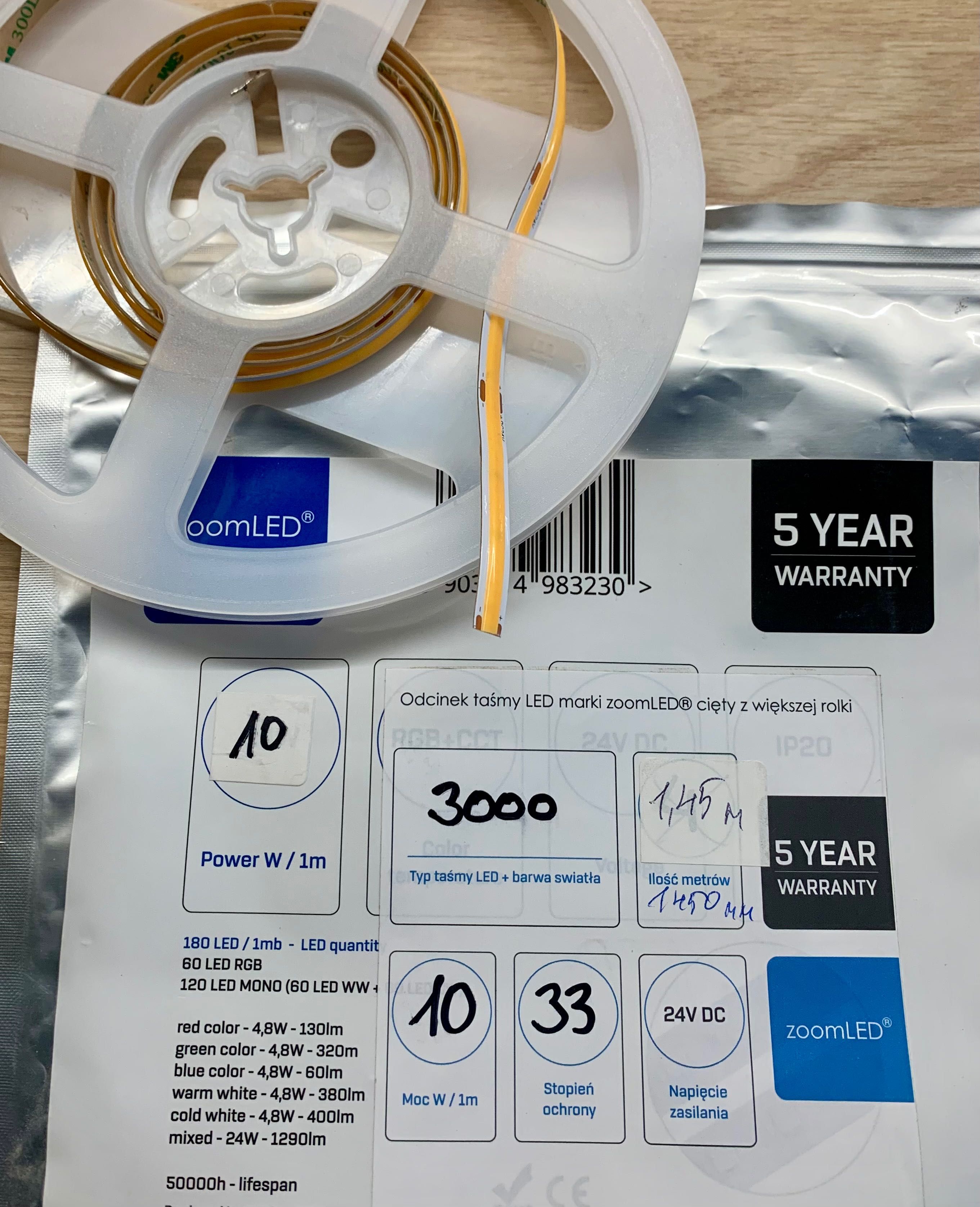 Taśma LED 24V COB