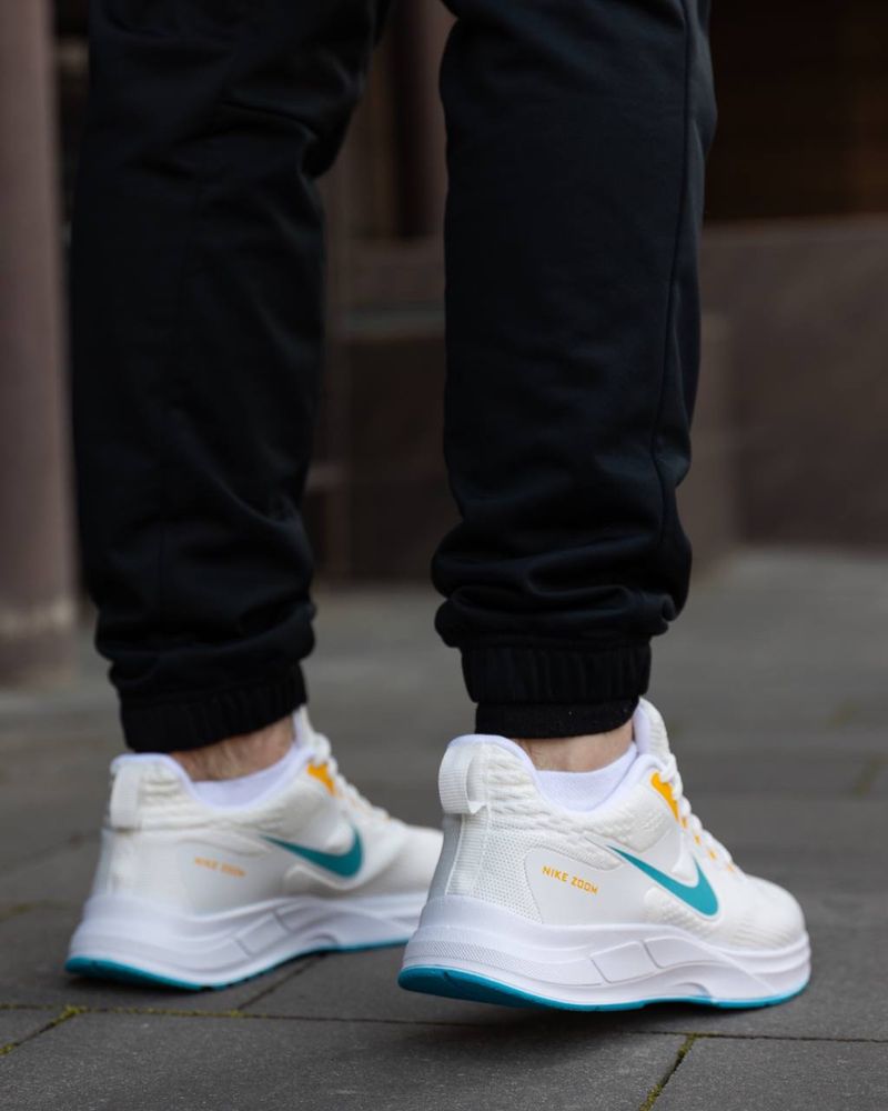 Мужские кроссовки найк зум Nike Zoom White Blue Yellow 40,41,42,43,44