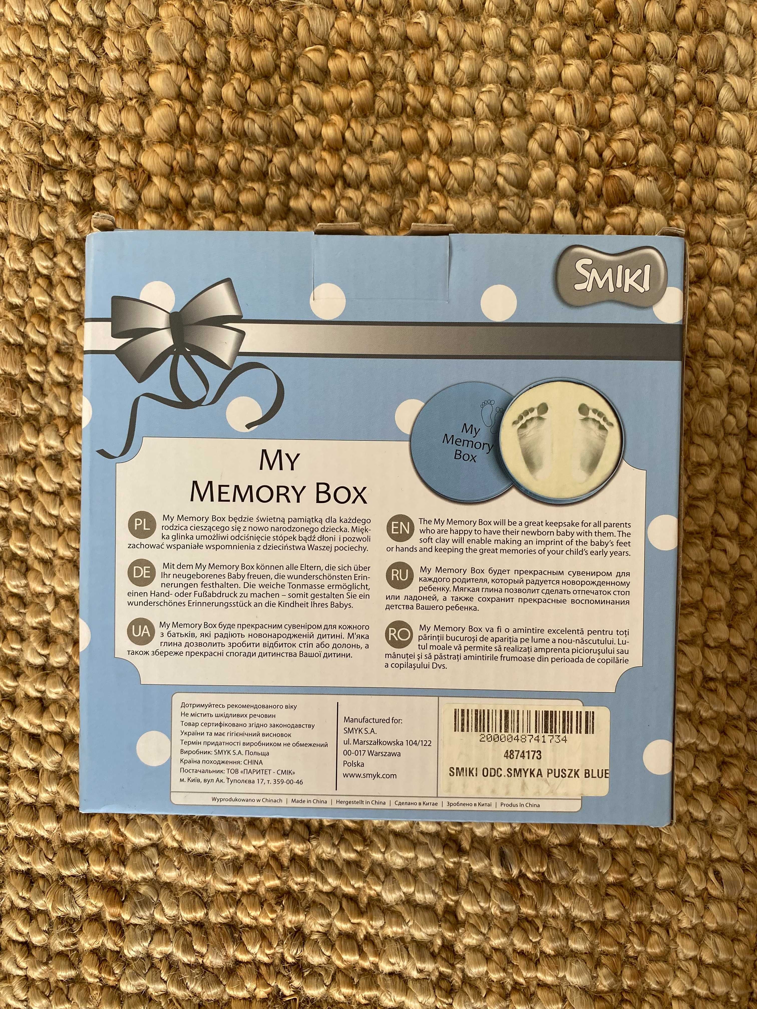 Nowy My Memory Box - glinka dla odcisku stopy niemowlaka