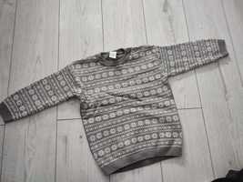 Sweter bawełniany żakardowy H&M 98