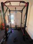 Rack musculacao decathlon 900 + banco musculacao decathlon 900