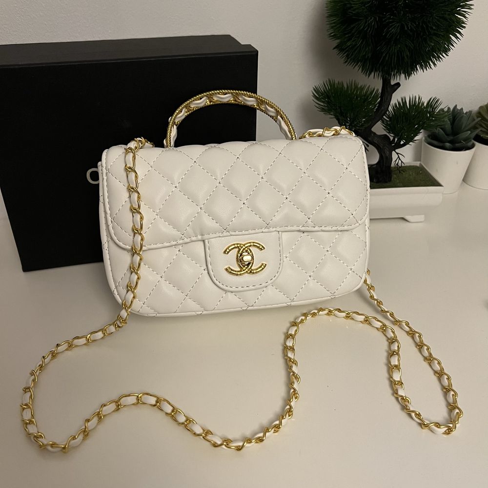 Torebka Chanel biała + komplet opakowań!!