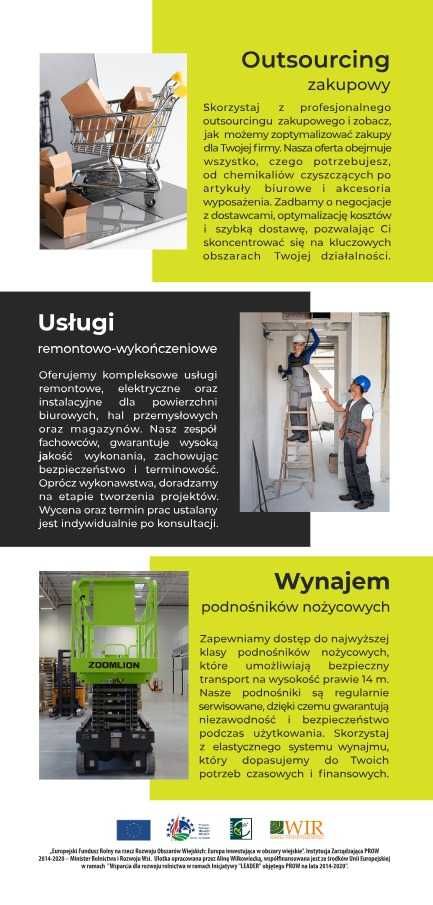Wynajem podnośników nożycowych - zwyżek Zoomlion