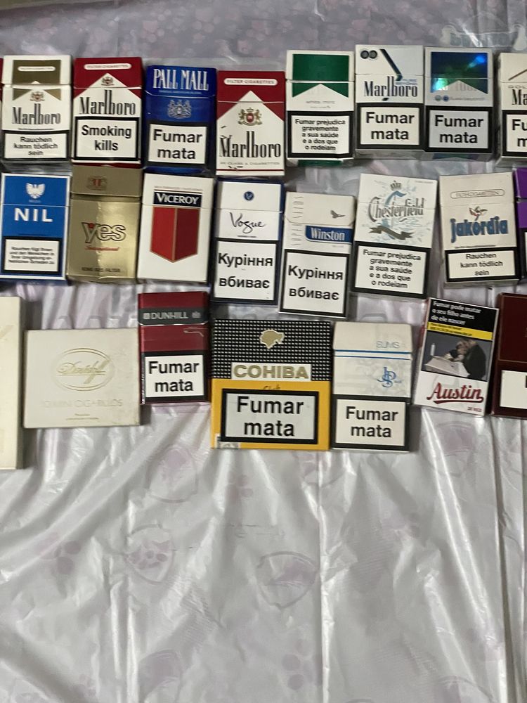 Grande Coleção caixas (Box) de tabaco vazias